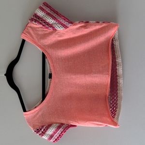 We The Free crochet crop top XS orange